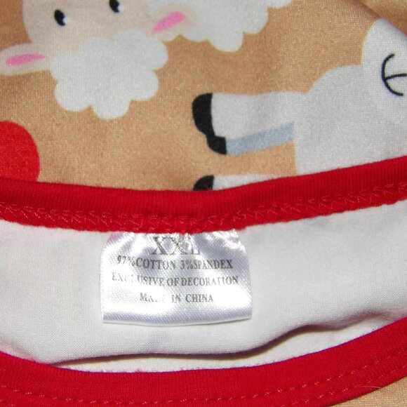 Cows Pigs Barn Farm Animals Cute Knit Top and Capri Set Size XXL - Picture 6 of 6